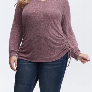 Flamingals mauve top XL